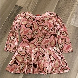 Adorable little girls velvet dress